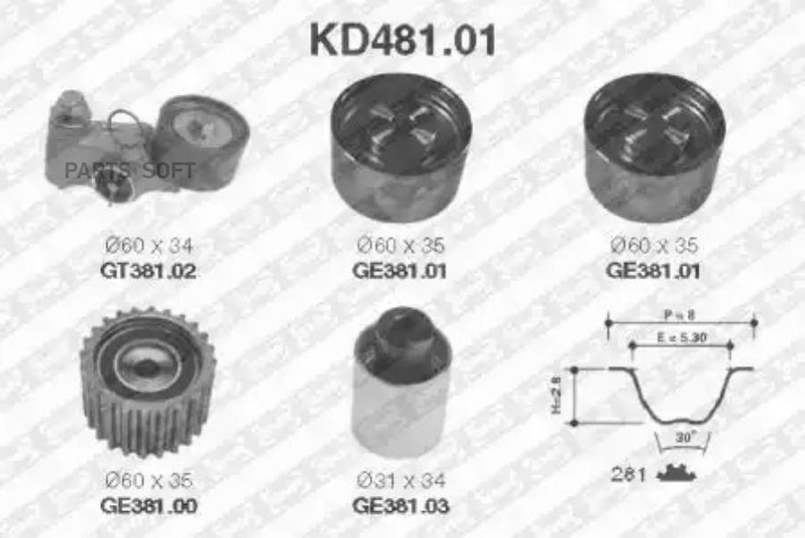 

KD481.01_рем.к-кт ГРМ Subaru Forester/Impreza 2.0 98>