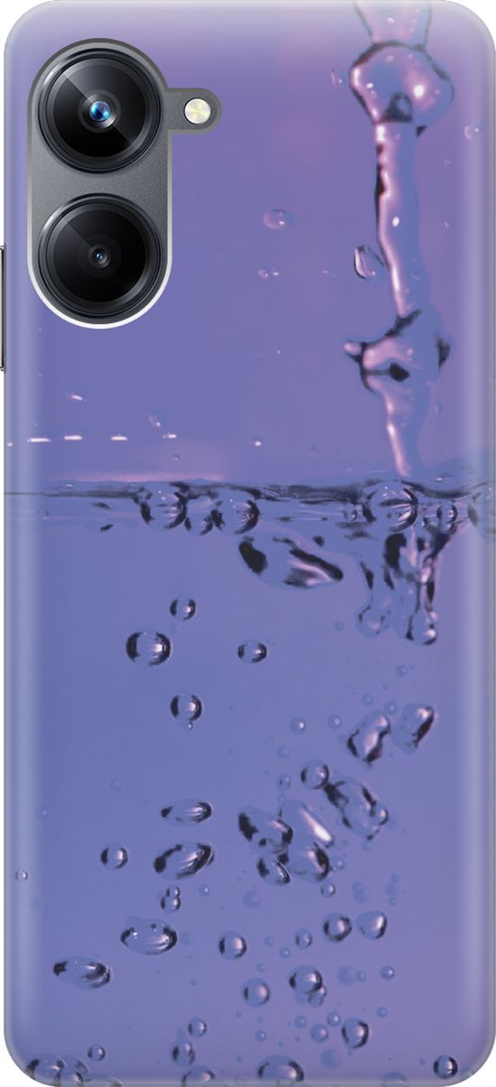 

Силиконовый чехол на Realme 10 Pro "Капли на сиреневом", Синий;фиолетовый, 158596