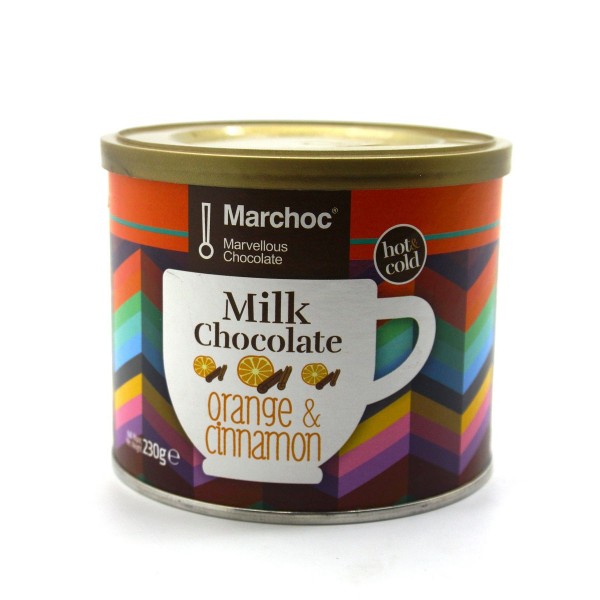 

Горячий шоколад Marchoc молочный со вкусом апельсина/корицы 230 г, 12.05.516