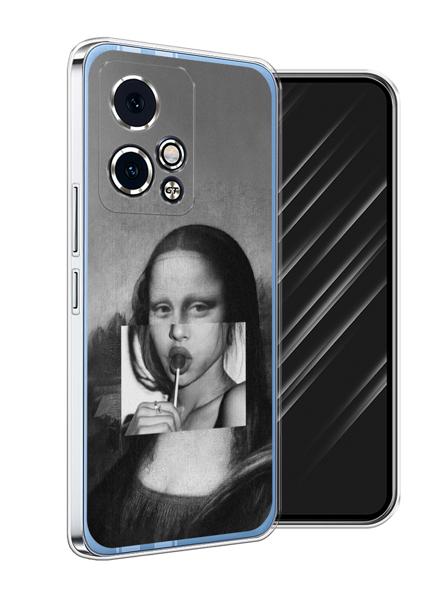 

Чехол Awog на Honor 90 GT "Mona Lisa sucking lollipop", Серый, 6123450-1