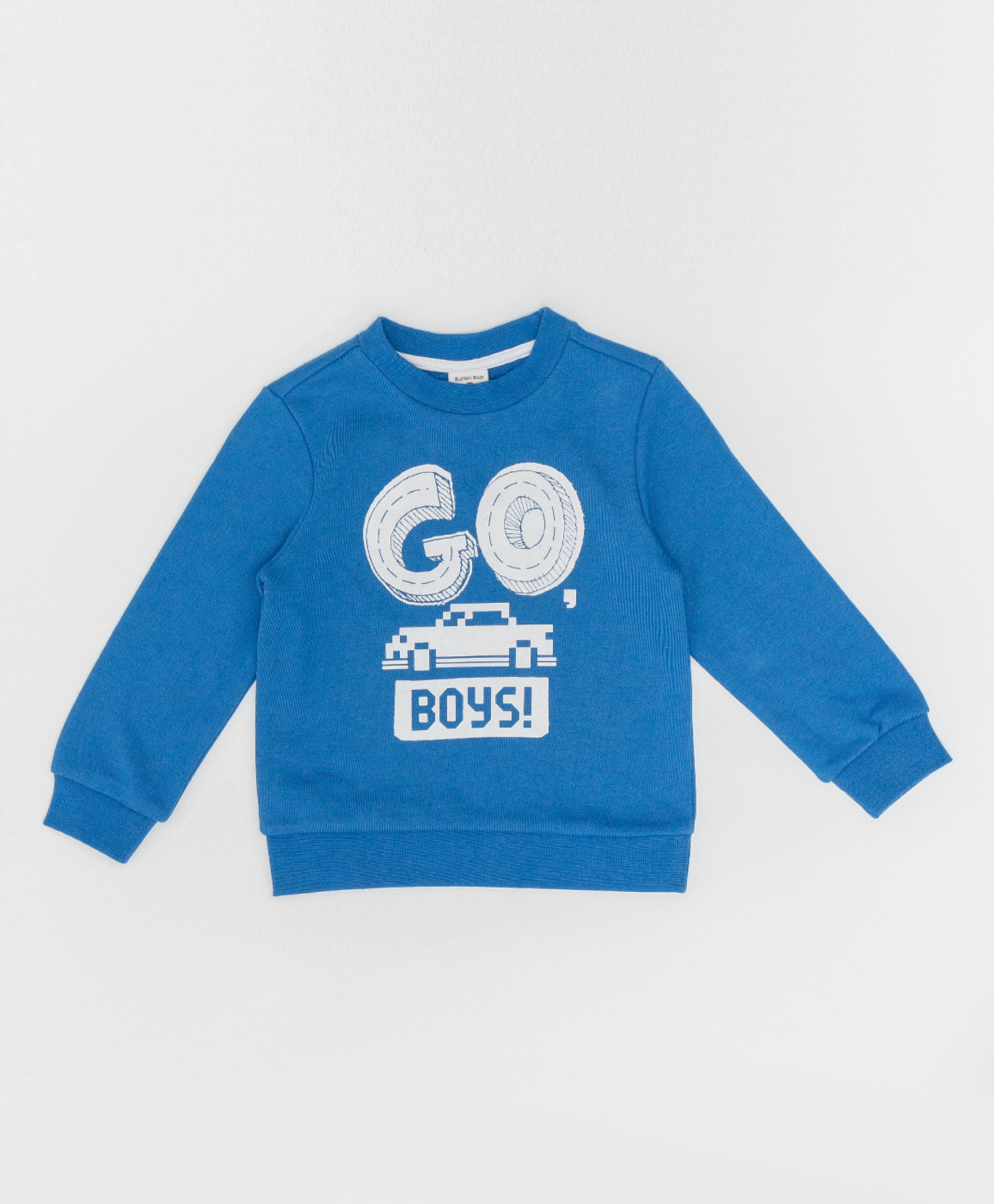 

Синяя толстовка из футера Button Blue 220BBBMC16013700, размер 98, 220BBBMC16013700