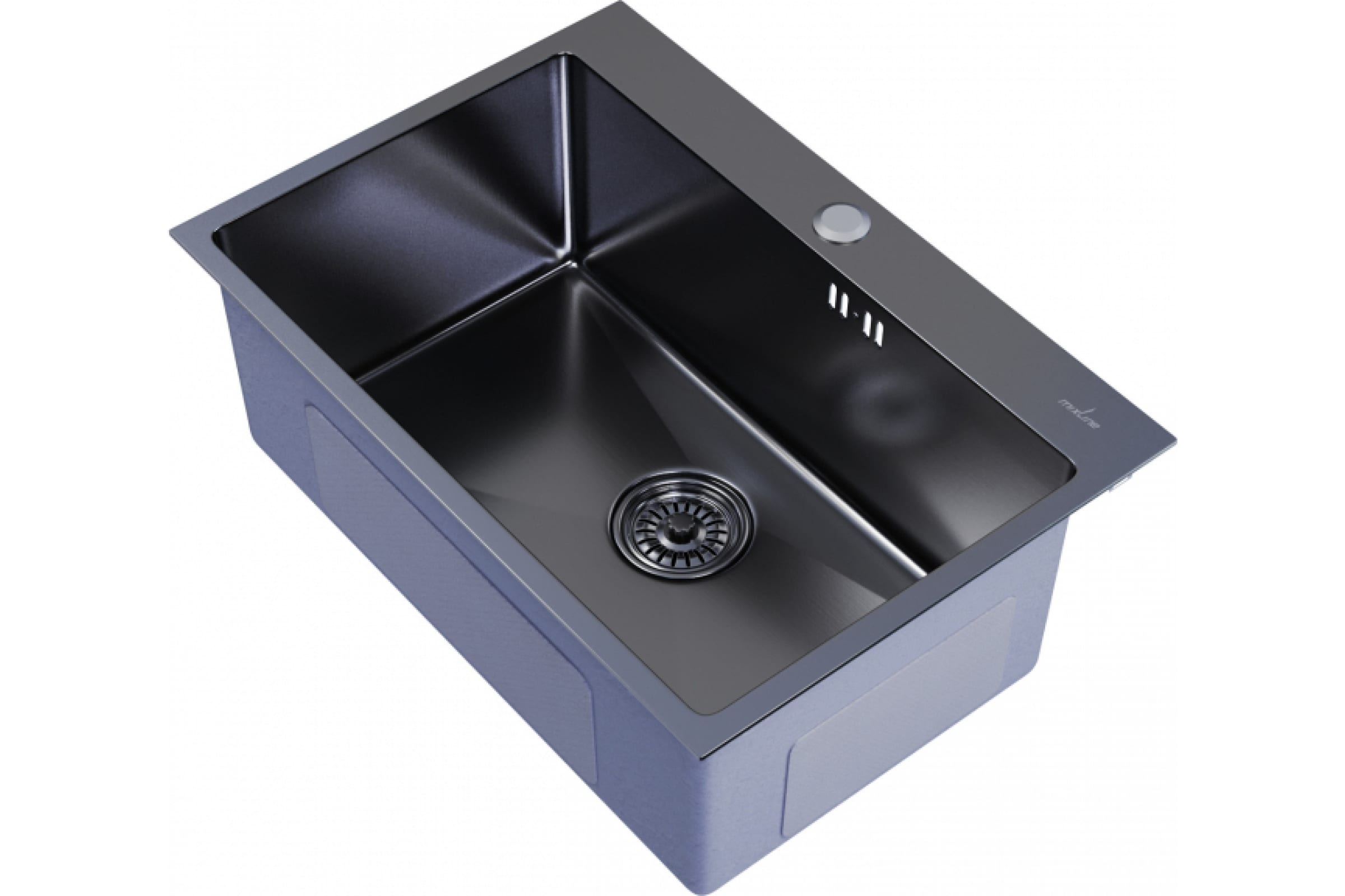 Mixline Pro (547238) Кухонная мойка настольный монтаж 65х45 с сифоном цвет черный графит