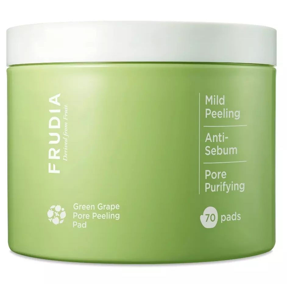 Пилинг-диски для лица FRUDIA Green Grape Pore Clear Peeling Pad отшелушивающие, 70 шт.