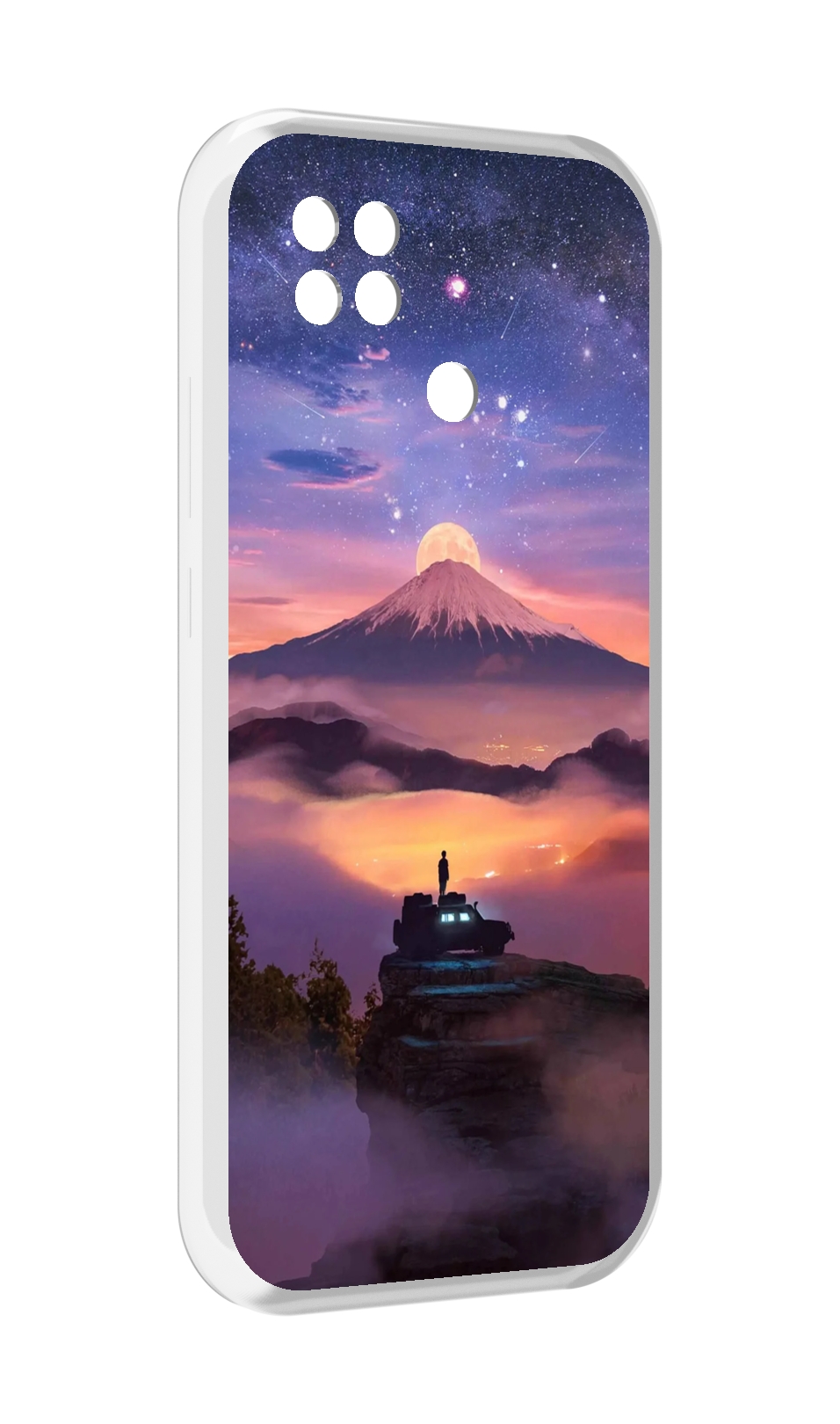 

Чехол MyPads ночь-в-горах для Xiaomi Poco C40, Прозрачный, Tocco