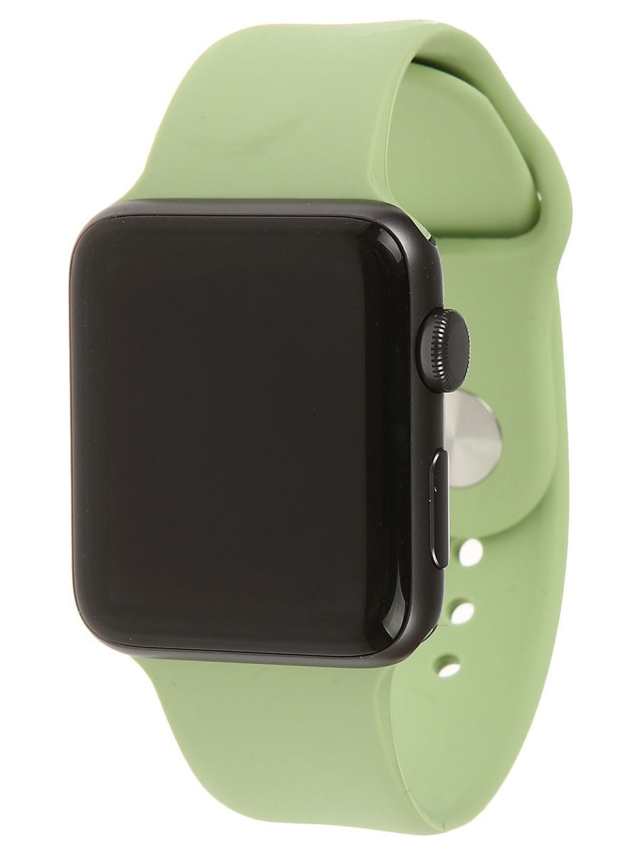 

Ремешок силиконовый для Apple Watch 38/40мм (64), хаки, на кнопке