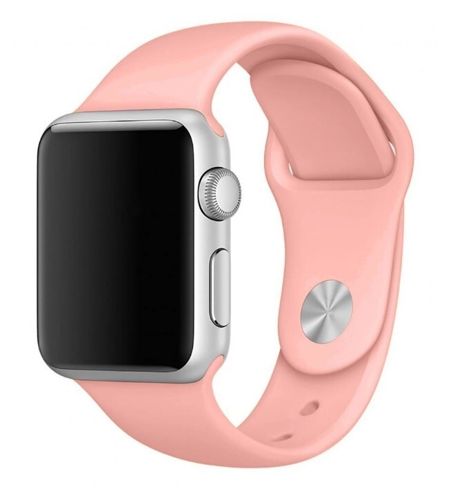 

Ремешок силиконовый для Apple Watch 38/40мм (62), грейпфрутовый, на кнопке