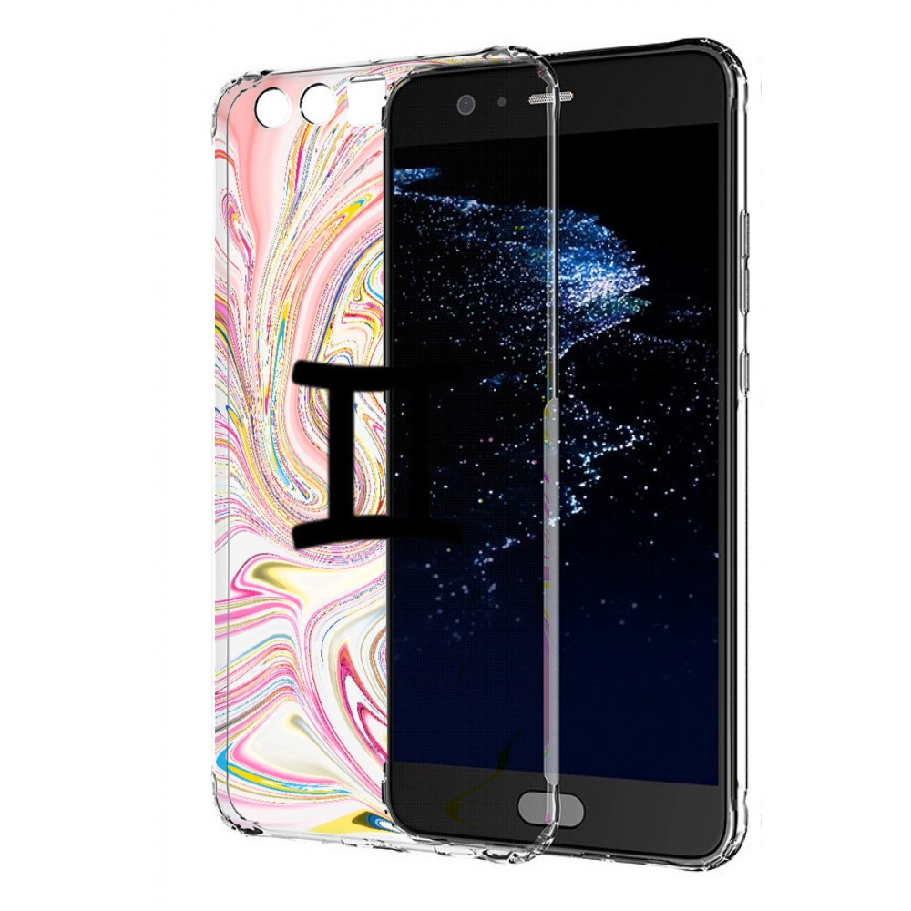 

Чехол бампер MyPads знак зодиака близнецы 2 для Huawei P10 Plus, Прозрачный, Tocco