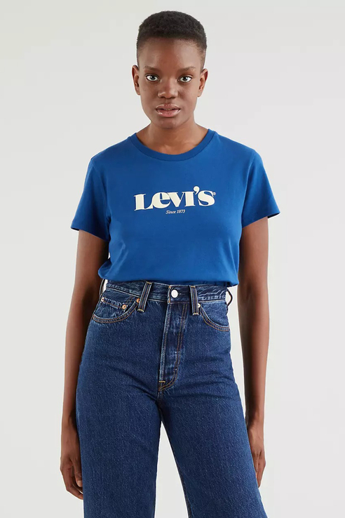 фото Футболка женская levi's 17369-1493 синяя 46 ru