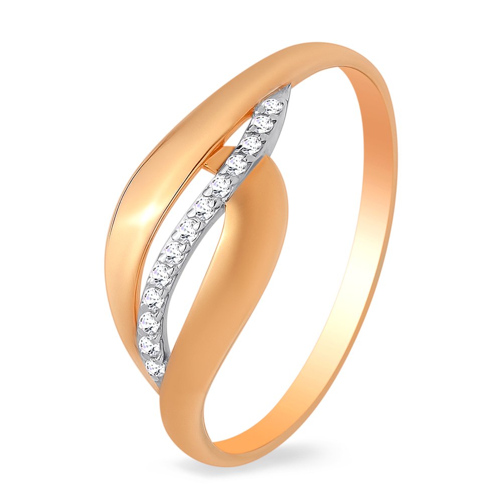 

Кольцо женское из красного золота с фианитом 585Gold 301009474, р, 301009474
