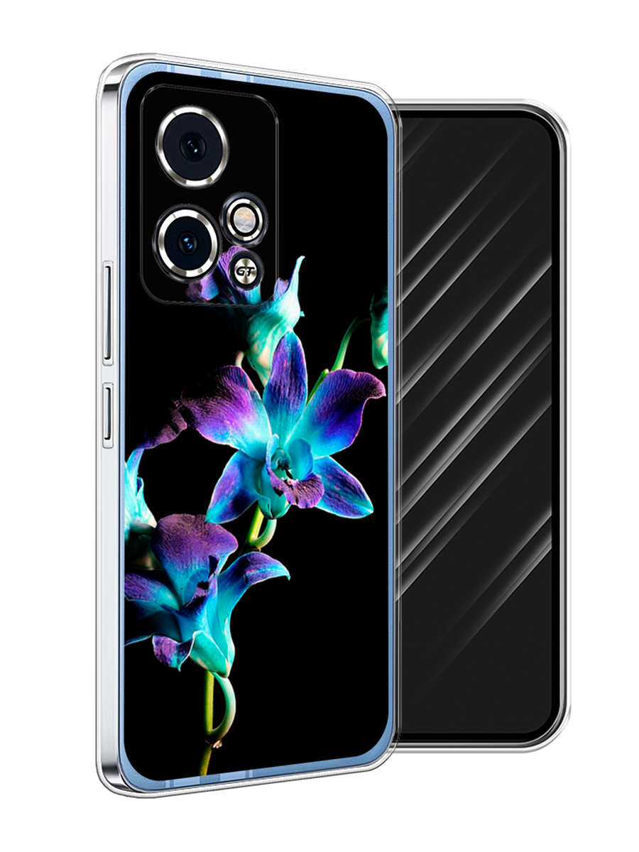 

Чехол Awog на Honor 90 GT "Синий цветок на черном", Черный;голубой;синий, 6123450-1