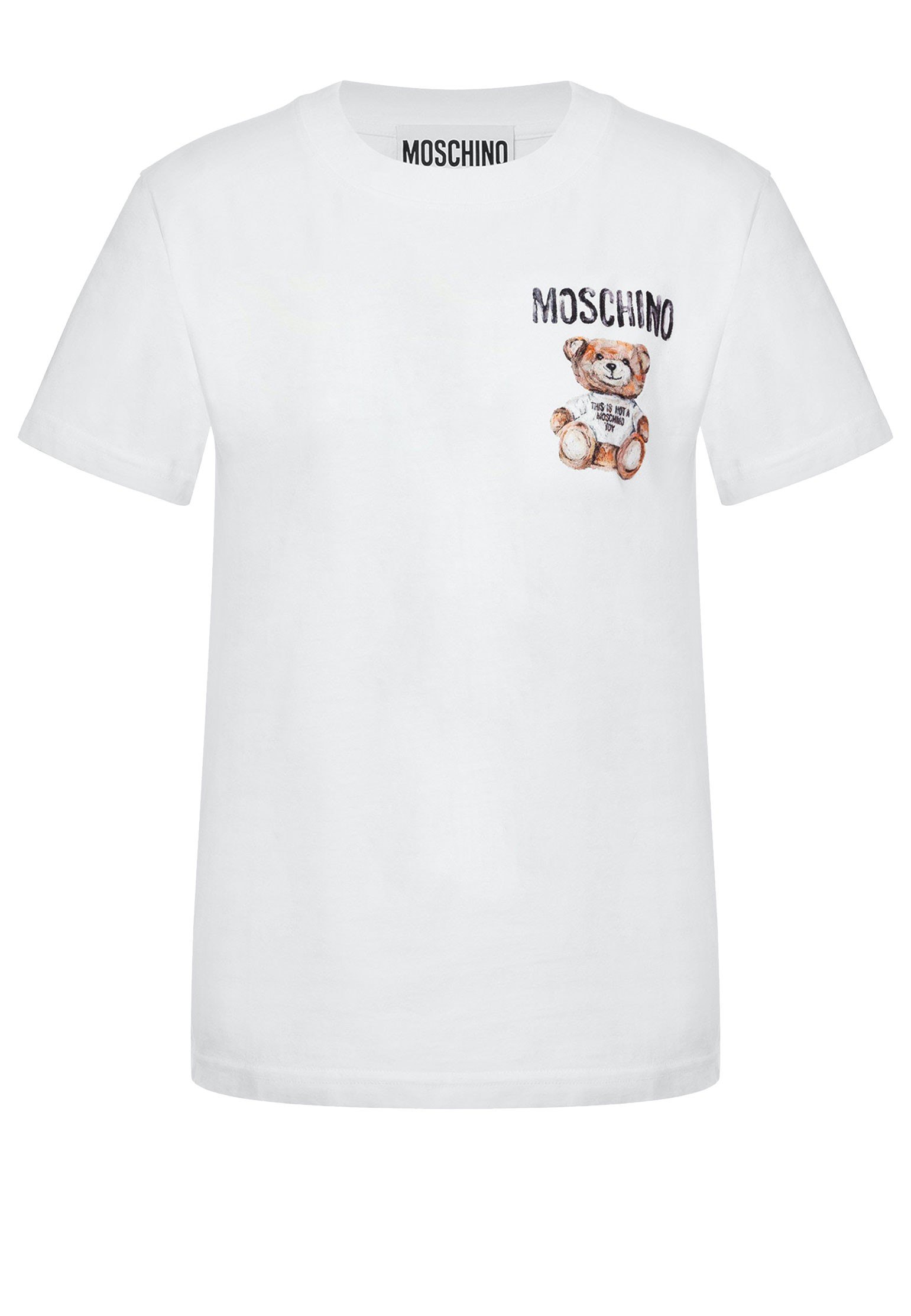 

Футболка женская MOSCHINO 131610 белая 40 IT, Белый, 131610