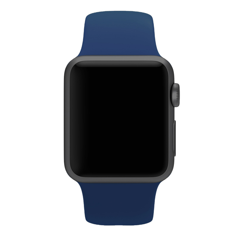 

Ремешок силиконовый для Apple Watch 42/44мм (63), синяя волна, на кнопке