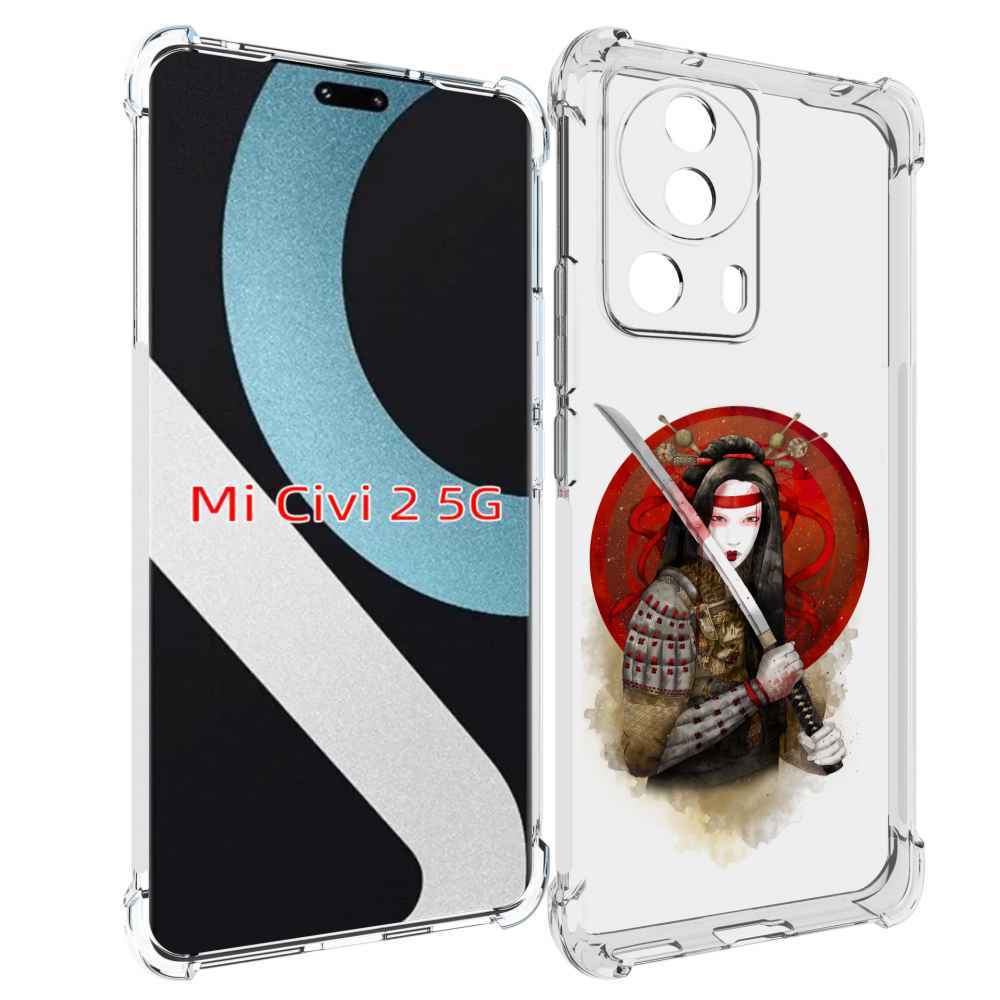 

Чехол MyPads рисованная девушка с катаной для Xiaomi Civi 2, Прозрачный, Tocco