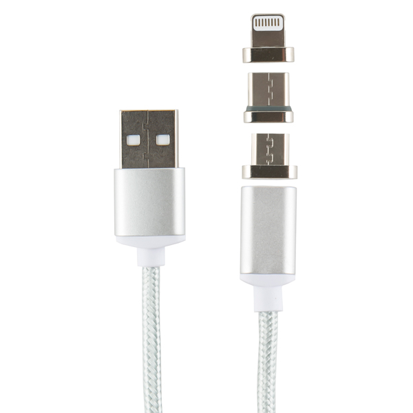 

Кабель Red Line USB -Type-C/8 - pin/micro USB (3 в 1) Silver, USB -Type-C/8 - pin/micro USB (3 в 1) серебристый