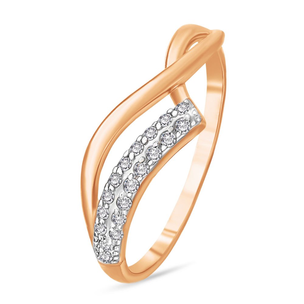 

Кольцо женское из красного золота с фианитом 585Gold 301009484, р. 18, 301009484
