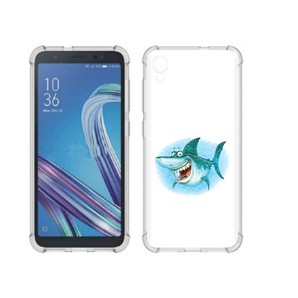

Чехол MyPads Tocco для Asus ZenFone Live L1 (G552KL) веселая акула (PT113202.648.261), Прозрачный, Tocco