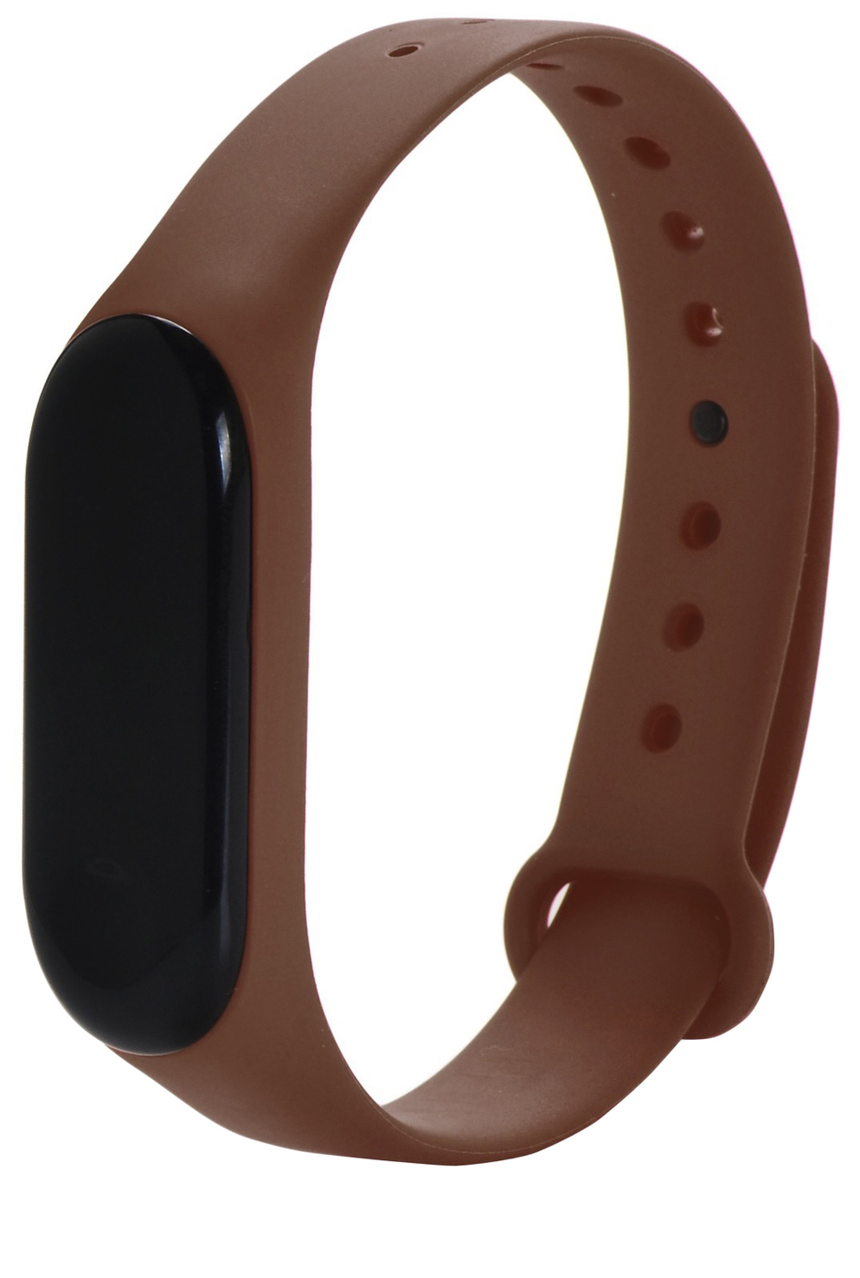 

Ремешок силиконовый для Xiaomi Mi Band 3/4 (9), коричневый, на кнопке