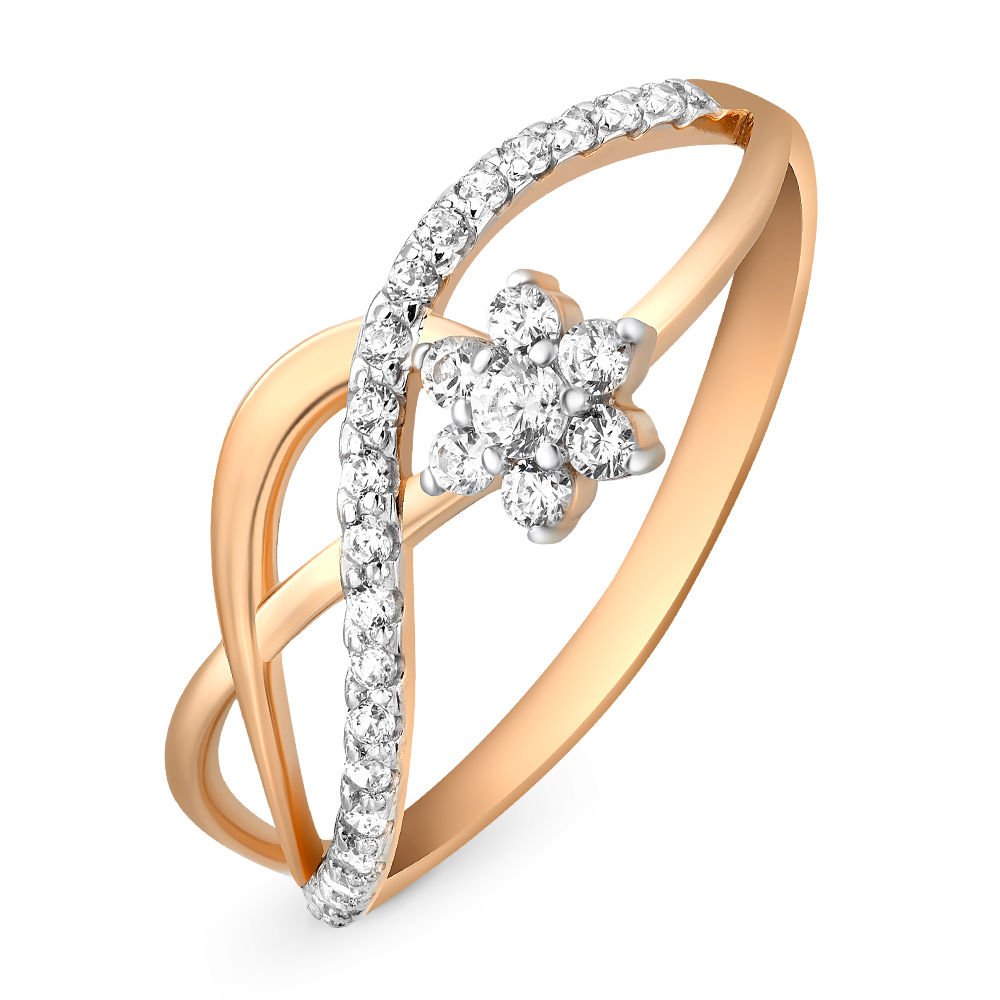 

Кольцо женское из красного золота с фианитом 585Gold 301009412, р. 18, 301009412