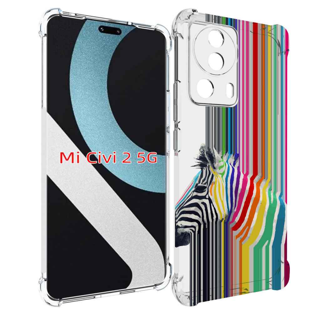 

Чехол MyPads радужная зебра для Xiaomi Civi 2, Прозрачный, Tocco