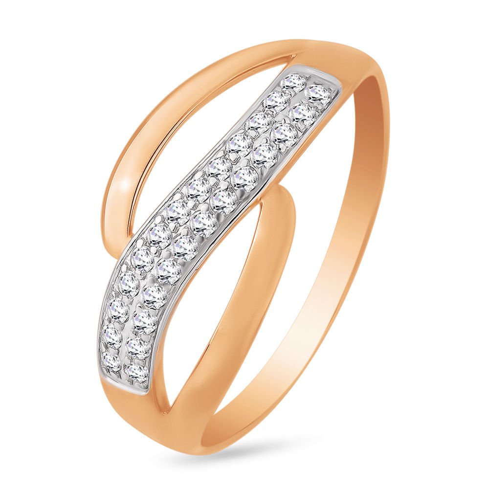 

Кольцо женское из красного золота с фианитом 585Gold 301009411, р. 19,5, 301009411
