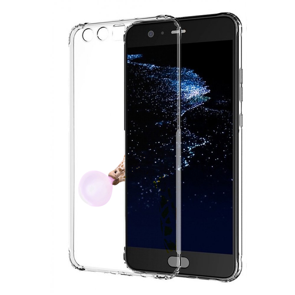 Чехол бампер MyPads жираф-с-жвачкой для Huawei P10 Plus противоу