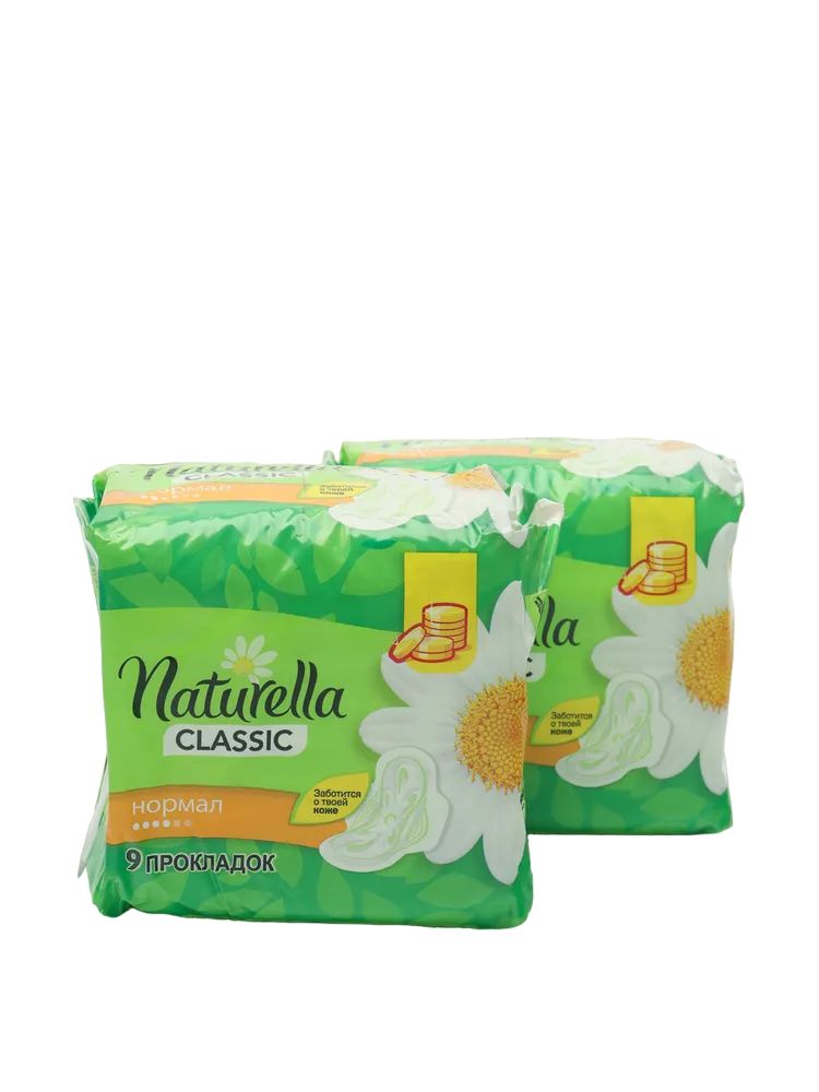 

Прокладки Naturella Classic Normal с крылышками 2 уп. по 9 шт.
