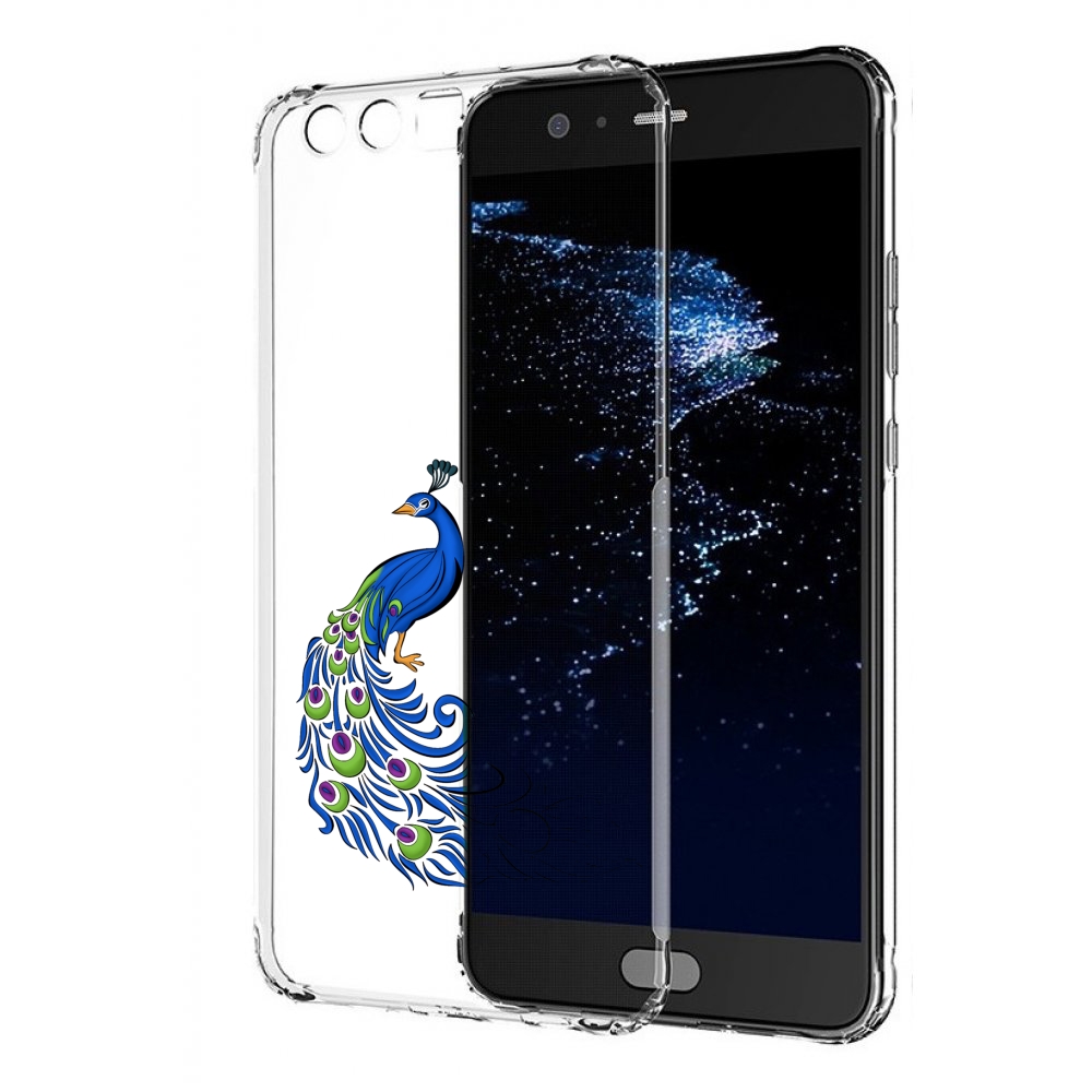 

Чехол бампер MyPads жарптица-голубая для Huawei P10 Plus противо, Прозрачный, Tocco