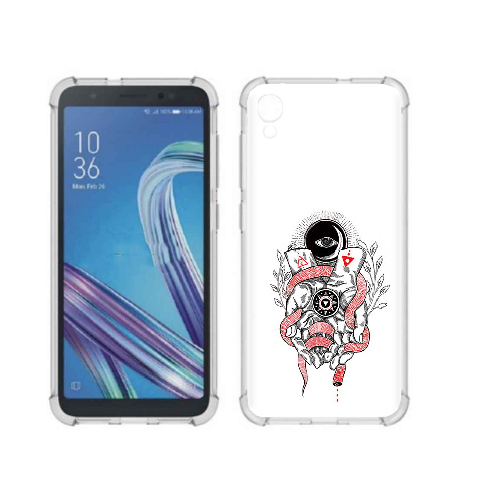 

Чехол MyPads Tocco для Asus ZenFone Live L1 (G552KL) абстрация связанные руки, Прозрачный, Tocco