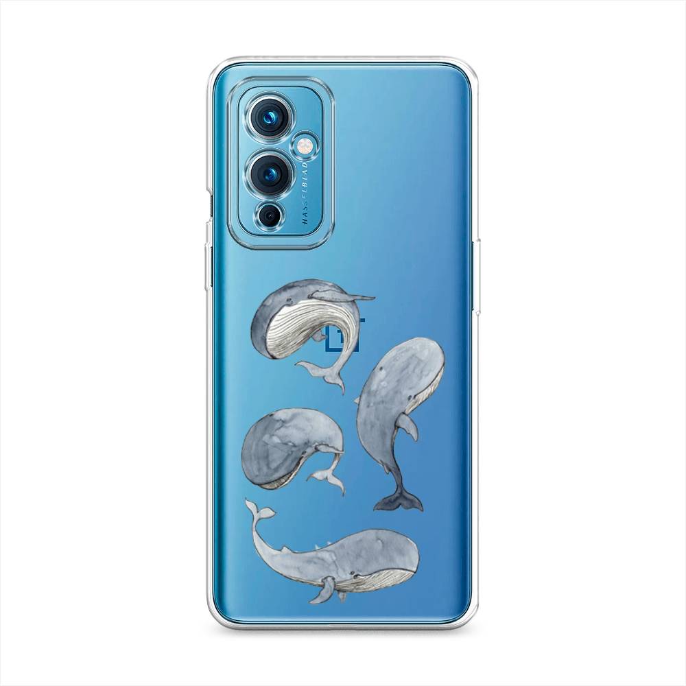 фото Силиконовый чехол "киты" на oneplus 9 le2110 awog