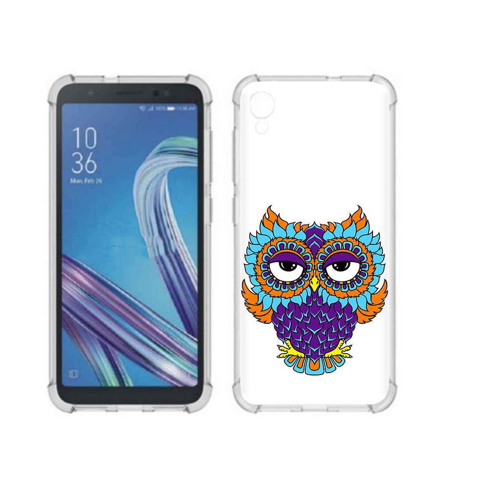 

Чехол MyPads Tocco для Asus ZenFone Live L1 (G552KL) Цветная сова (PT113202.648.198), Прозрачный, Tocco