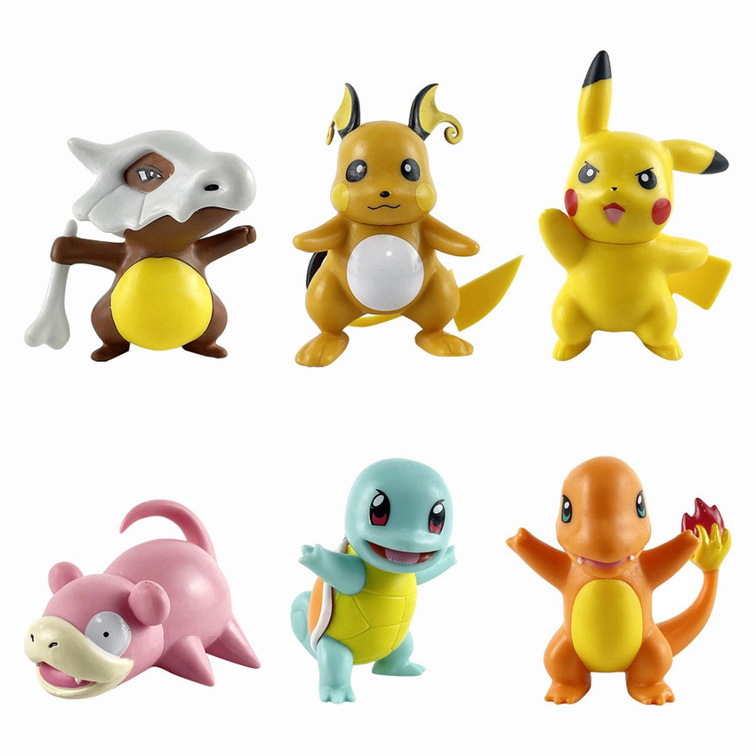 

Набор фигурок Покемон Пикачу, Сквиртл / Pokemon Pikachu 6шт 5-10см, Фигурка