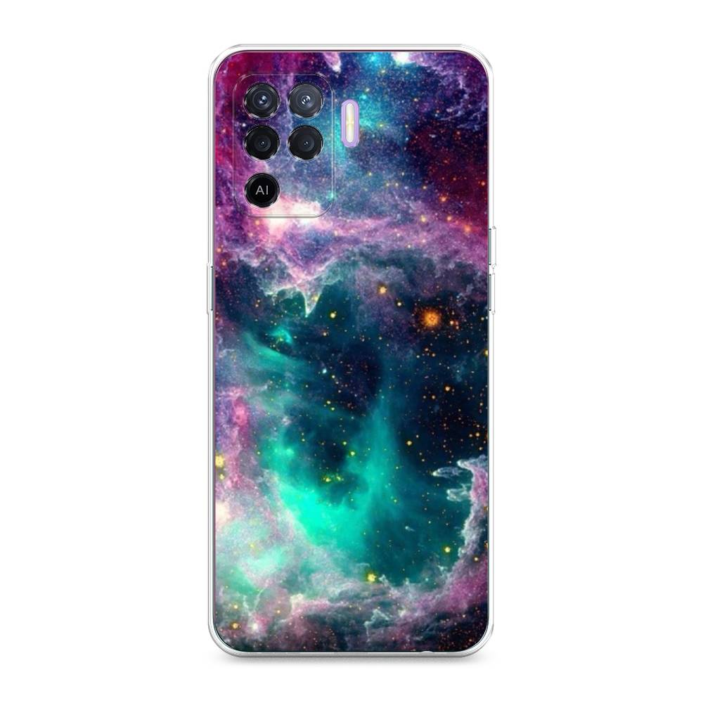 

Чехол для Oppo Reno 5 Lite "Звездные облака", Розовый;бежевый, 255150-2