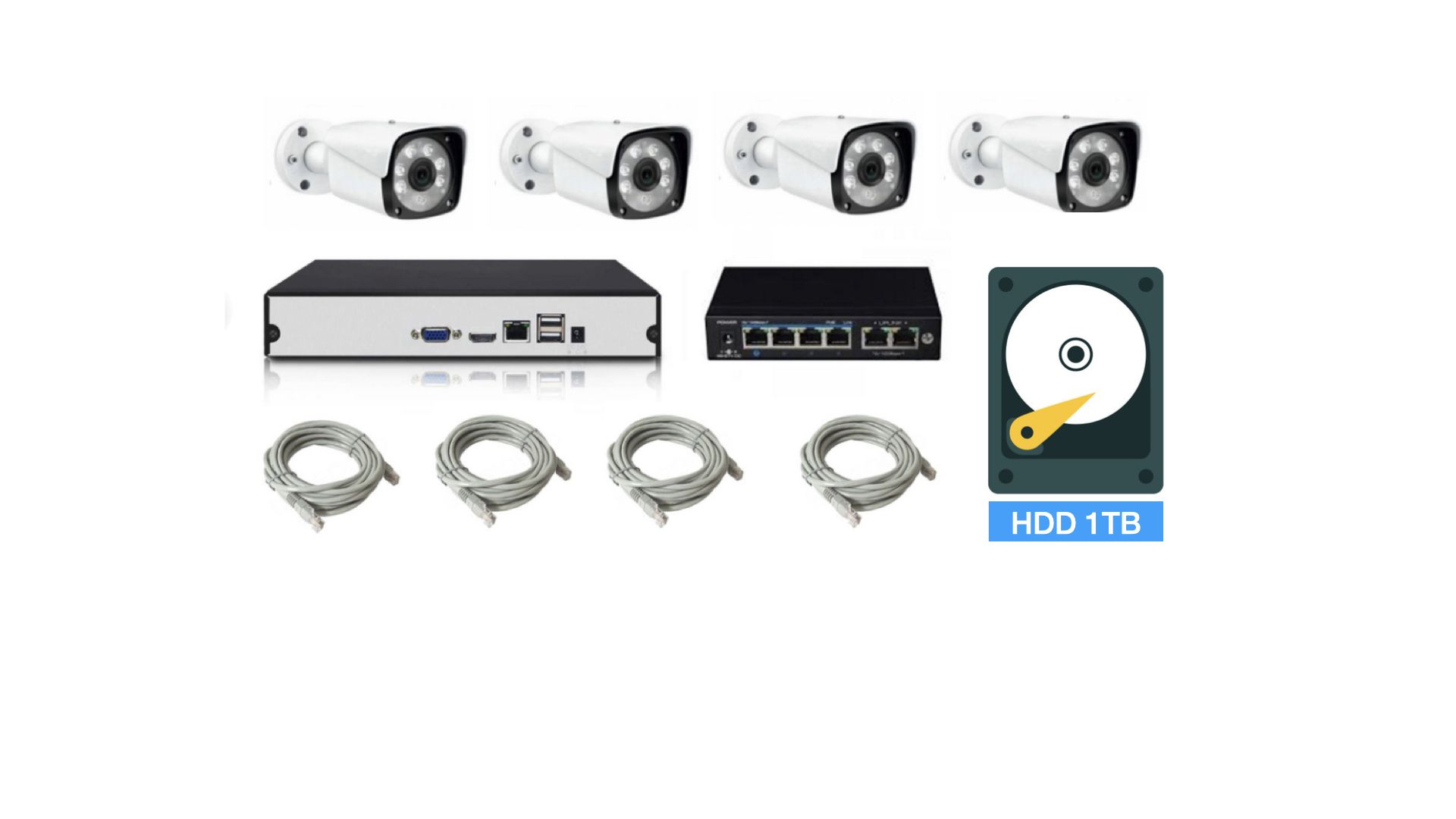 

Полный IP POE комплект видеонаблюдения на 4 камеры (KIT4IPPOE20MB3_HDD1TB), KIT4IPPOE20MB3_HDD1TB