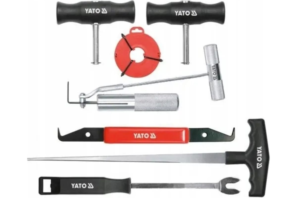Комплект Для Демонтажа Лобовых Стекол YATO арт. YT0845 нож для демонтажа уплотнителей стекол jtc
