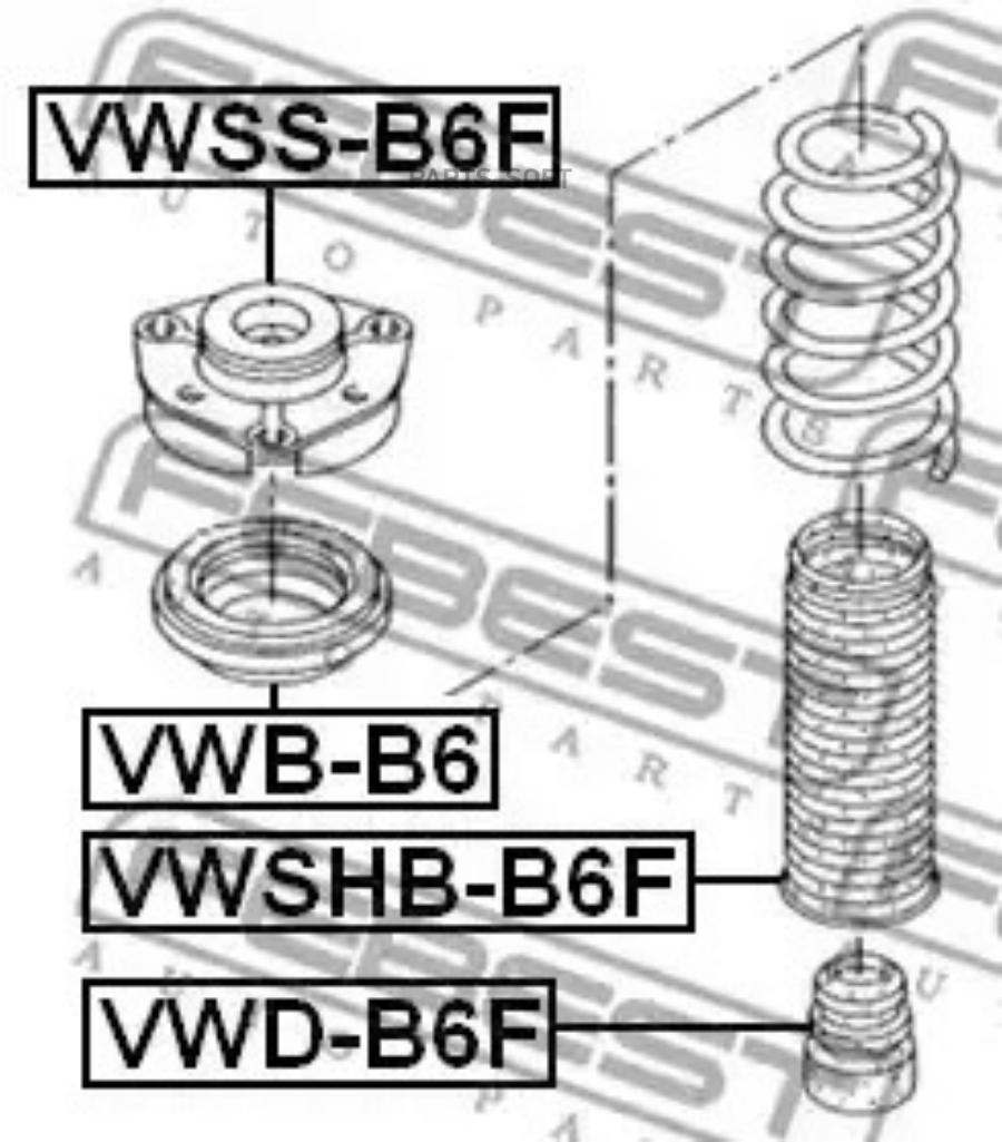 

FEBECT VWSHBB6F VWSHB-B6F_пыльник амортизатора переднего!\ Audi A2/A3, VW Polo/Golf/Touran