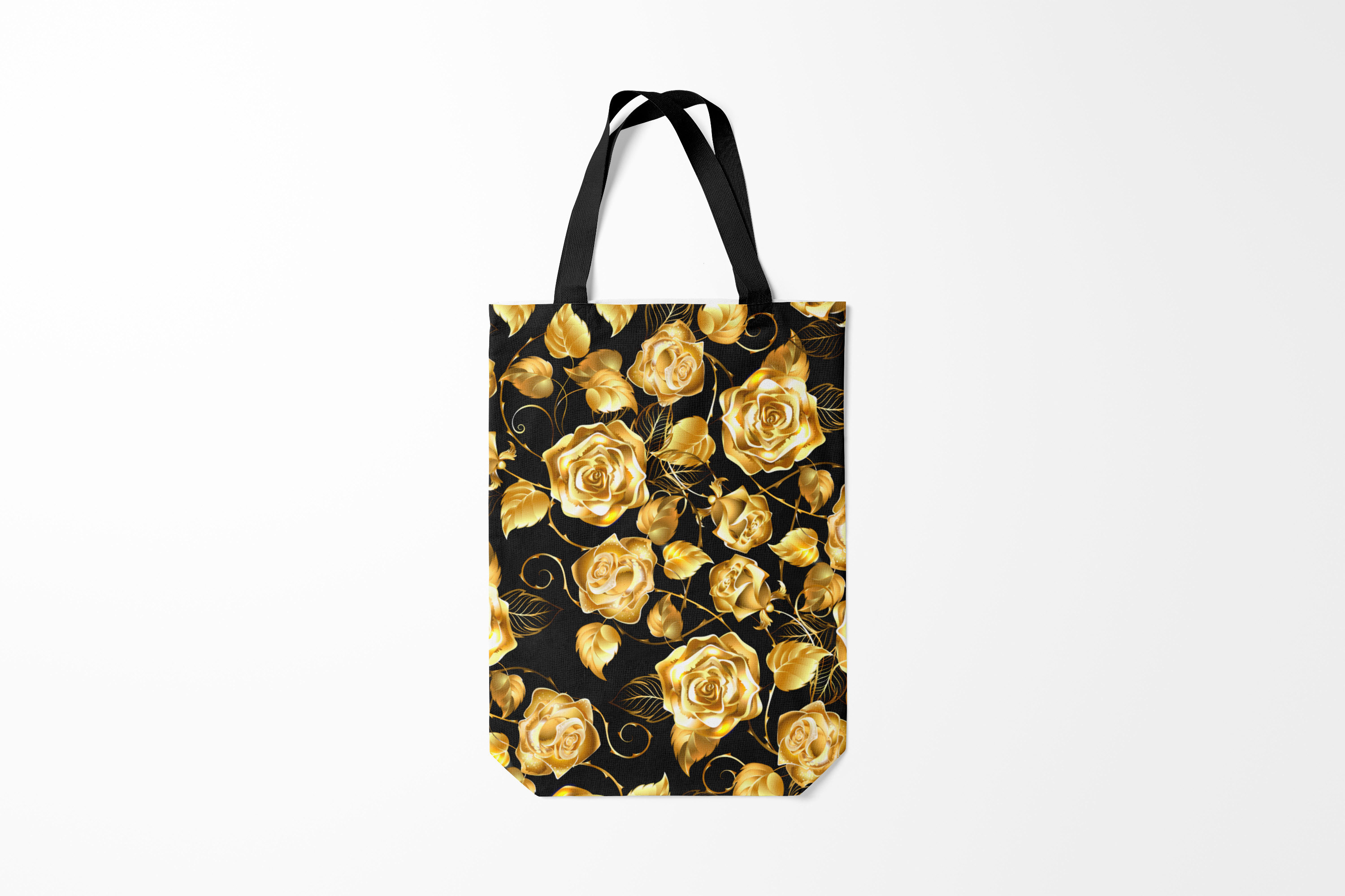 

Сумка шoппер унисекс Burnettie Цветы Golden Roses, черный, Цветы Golden Roses