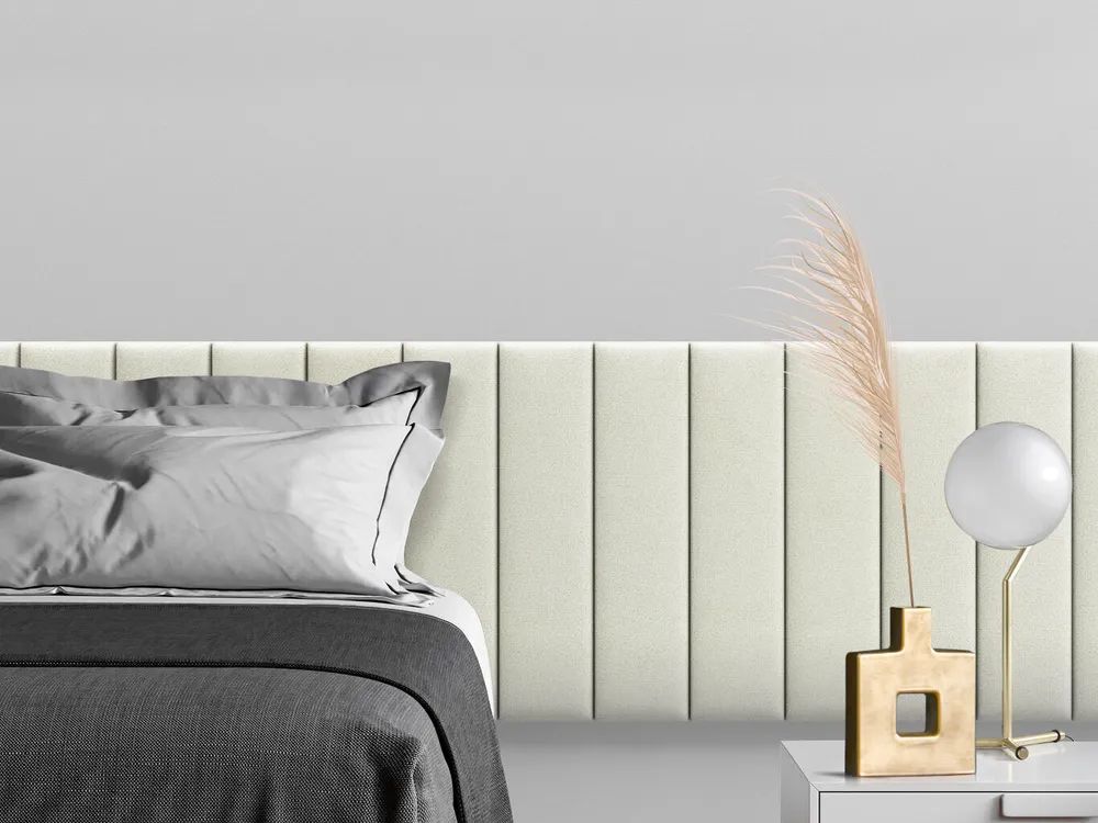 

Мягкое изголовье кровати Velour Vanilla 15х60 см 4 шт., Бежевый