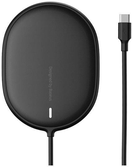 фото Беспроводное зарядное устройство baseus light magnetic wireless charger black (wxqj-01)