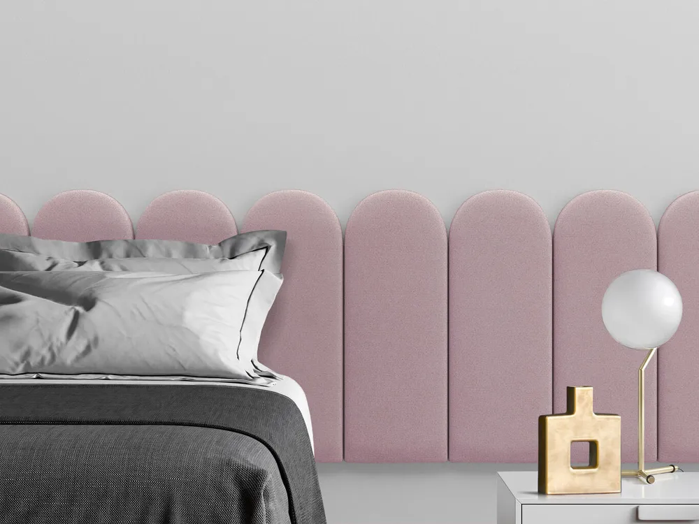 фото Мягкое изголовье кровати velour pink 30х60r см 4 шт. tartilla