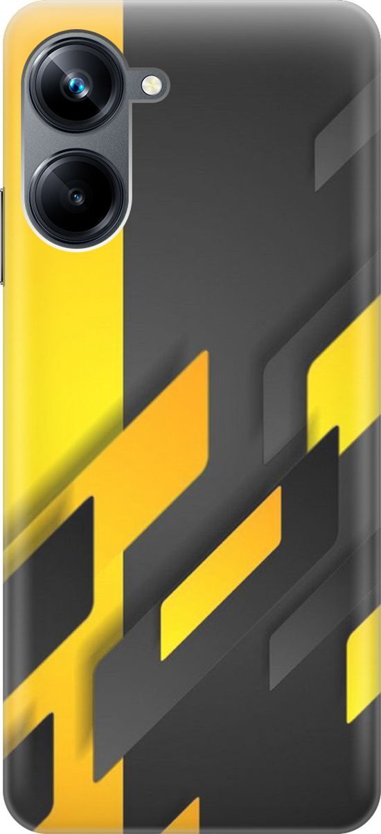 

Силиконовый чехол на Realme 10 Pro "Черно-желтая абстракция", Желтый;черный, 158580