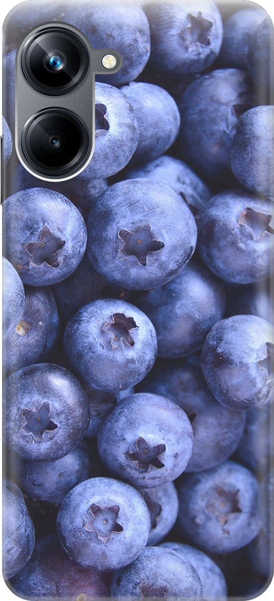 

Силиконовый чехол на Realme 10 Pro "Ягодки", Синий;фиолетовый, 158595