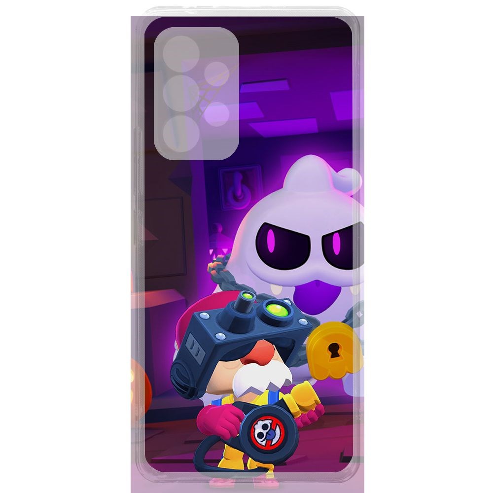 

Чехол-накладка Brawl Stars-Охотник за Скуиками Гэйл для Samsung Galaxy A53 5G (A536), Прозрачный