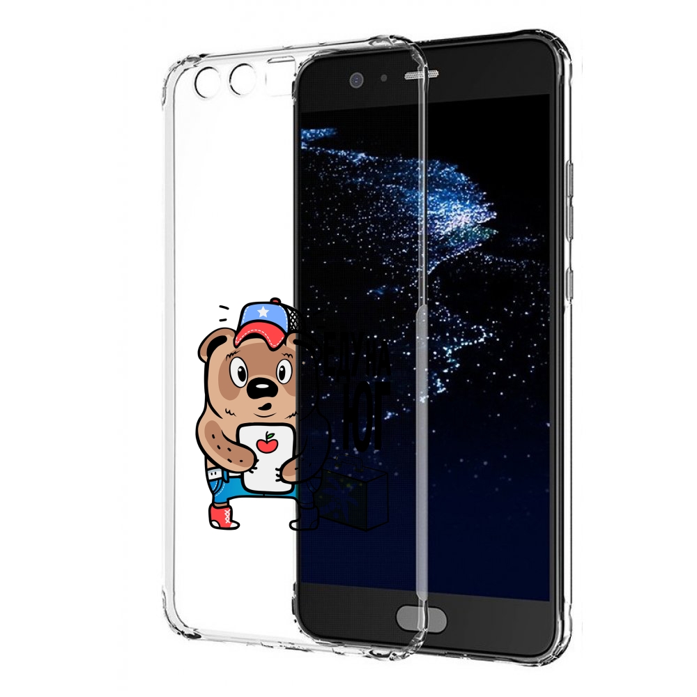 

Чехол бампер MyPads еду-на-юг для Huawei P10 Plus противоударный, Прозрачный, Tocco