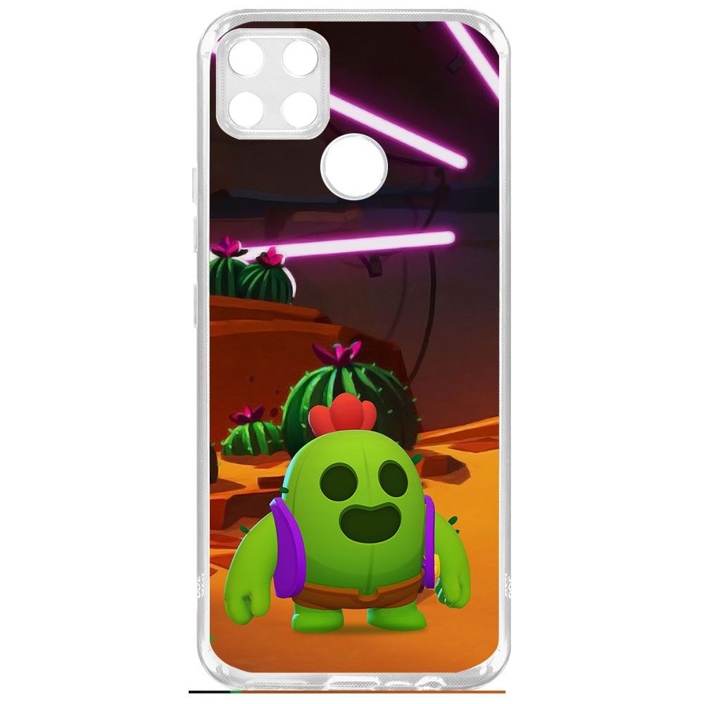 

Чехол-накладка Brawl Stars-Спайк для Realme C25, Прозрачный