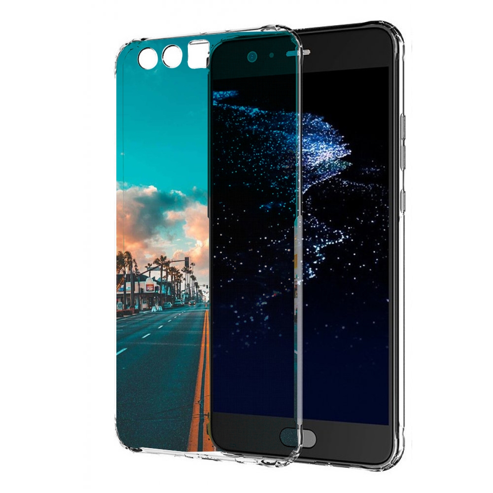 

Чехол бампер MyPads дорога-в-лос-анджелес для Huawei P10 Plus пр, Прозрачный, Tocco