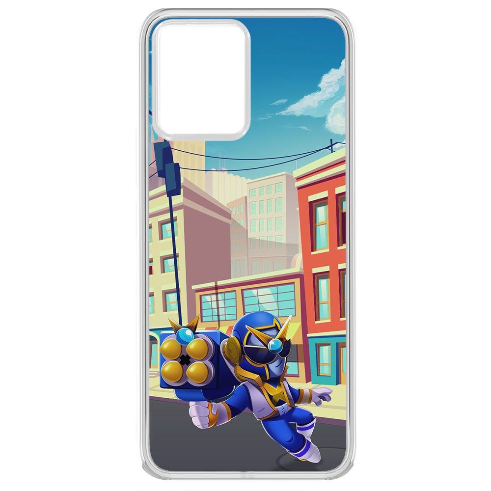 Чехол-накладка Brawl Stars-Супер Рейнджер Брок для Realme 8/8 Pro 4G