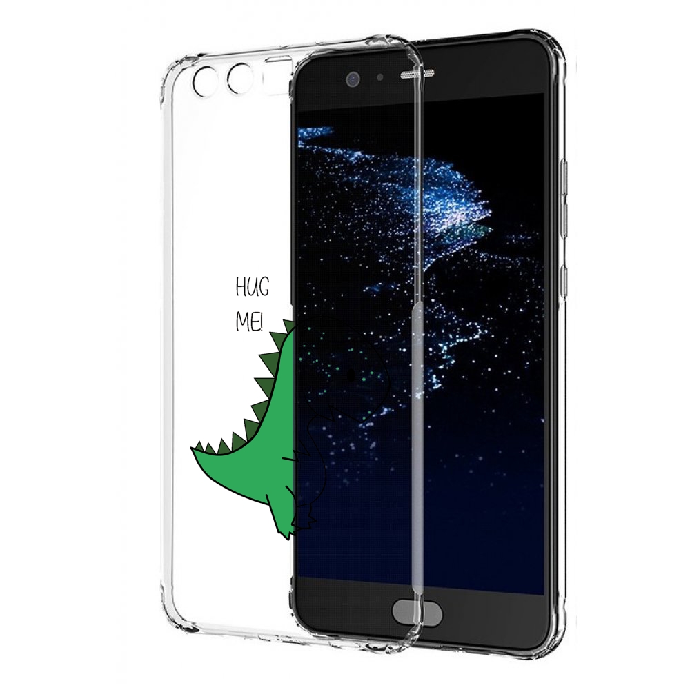 

Чехол бампер MyPads динозаврик для Huawei P10 Plus противоударный, Прозрачный, Tocco