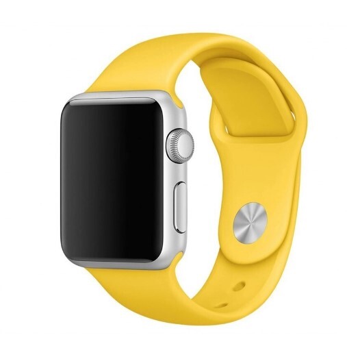 

Ремешок силиконовый для Apple Watch 38/40мм (4), золотистый, на кнопке