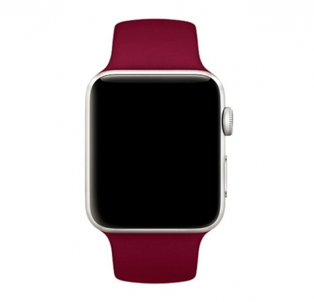 

Ремешок силиконовый для Apple Watch 38/40мм (36), малиновый, на кнопке