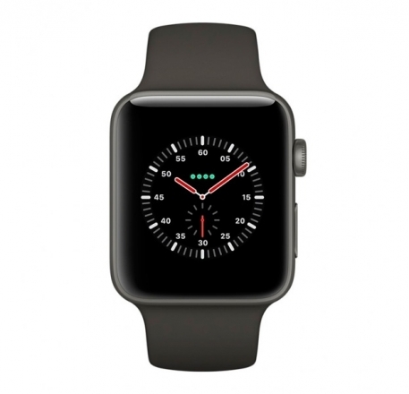 

Ремешок силиконовый для Apple Watch 38/40мм (34), темно-серый, на кнопке